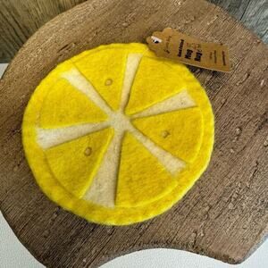 Felt Lemon Coaster Mug Rug Home Decor Gift for Boho NEW FAST SHIP